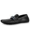 LOUIS VUITTON LV Hockenheim Loafers 'Black with Monogram Collar' 1AA09O