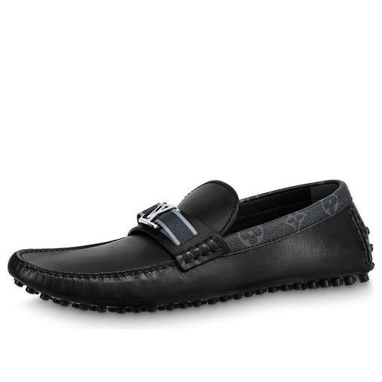 LOUIS VUITTON LV Hockenheim Loafers 'Black with Monogram Collar' 1AA09O