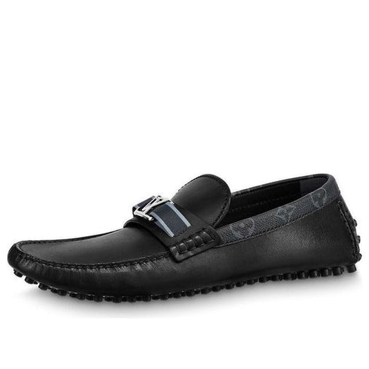 LOUIS VUITTON LV Hockenheim Loafers 'Black with Monogram Collar' 1AA09O