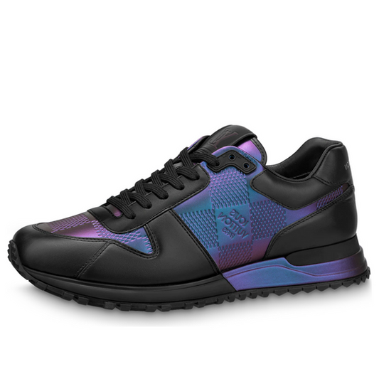 LOUIS VUITTON Run Away Sneakers 'Black with Metallic Canvas' 1AARKW