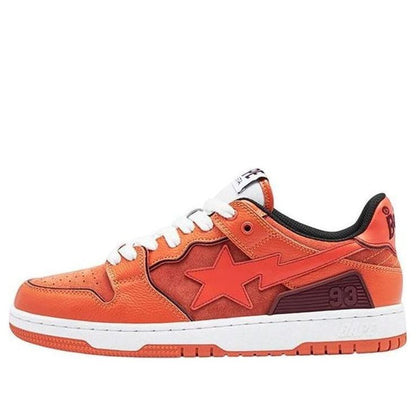 (WMNS) A BATHING APE Sk8 Leather Low 'Orange' 1I70-291-011-ORANGE