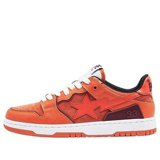 (WMNS) A BATHING APE Sk8 Leather Low 'Orange' 1I70-291-011-ORANGE