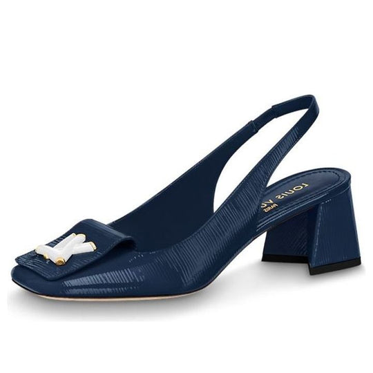 (WMNS) LOUIS VUITTON Shake Slingback Pumps 'Navy' 1ABH7X