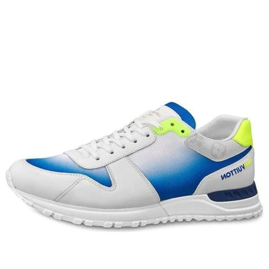 LOUIS VUITTON Run Away Sneakers 'White Blue Neon Yellow' 1A5ZX2