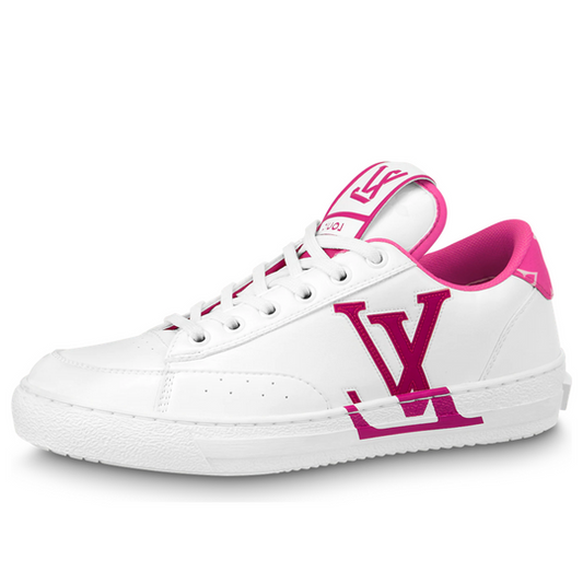(WMNS) LOUIS VUITTON Charlie Sneakers 'White Fuchsia' 1AAVZM