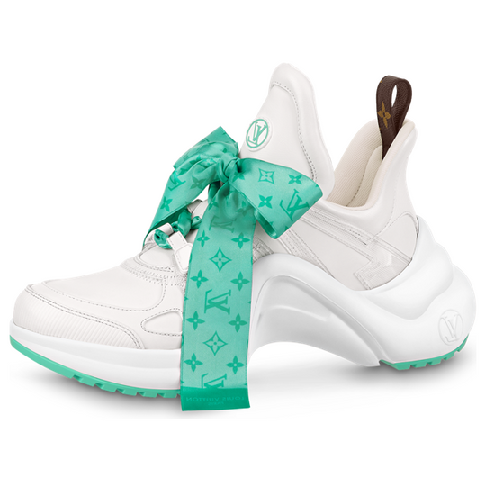 (WMNS) LOUIS VUITTON Archlight 1.0 Sneakers 'White with Green Monogram Ribbon' 1AB42Z