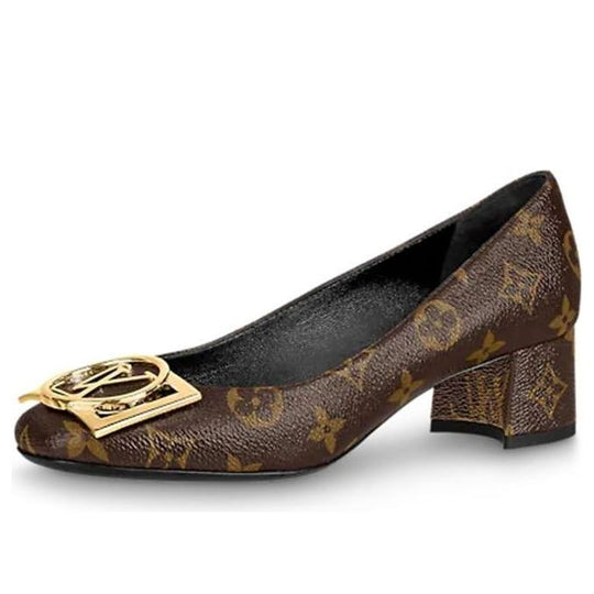 (WMNS) LOUIS VUITTON LV Madeleine Block Heels 'Brown Monogram' 1A8NCJ