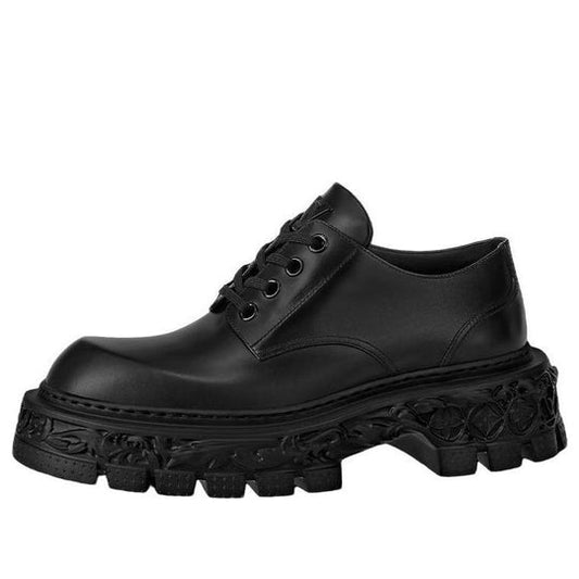 LOUIS VUITTON LV Platform Lace Up Loafers 'Black' 1AAHAT