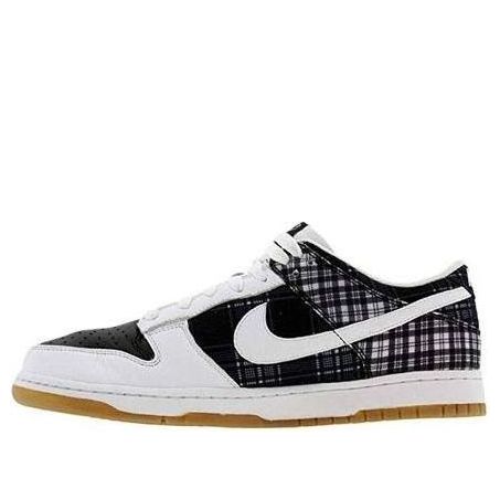 (WMNS) Nike Dunk Low Plaid 'White Black' 308608-101
