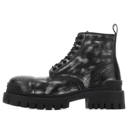 Balenciaga Strike Ankle Boots 'Washed Out Black Leather' 589338WBEF19010