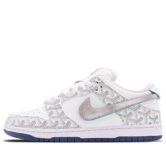 Nike x The Shoe Surgeon Dunk SB White Diamond Lux 'White Grey' 4SM200002H2