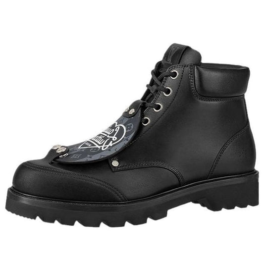 LOUIS VUITTON x Nigo Oberkampf Ankle Boots 'Black' 1A9ICR
