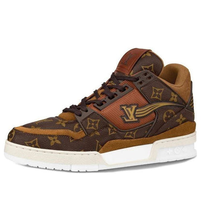 LOUIS VUITTON Trainer Ankle Sneakers 'Brown Monogram' 1A8A9S