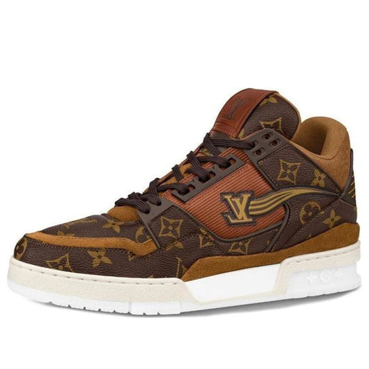 LOUIS VUITTON Trainer Ankle Sneakers 'Brown Monogram' 1A8A9S