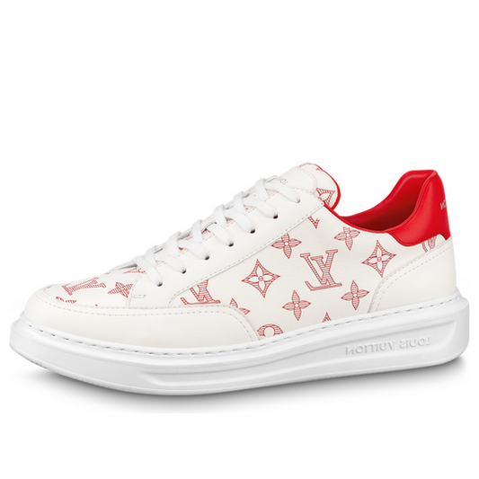 LOUIS VUITTON Beverly Hills Sneakers 'White Red Monogram' 1ABMCP