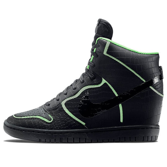 (WMNS) Nike Dunk High 'Black Green' 705488-001