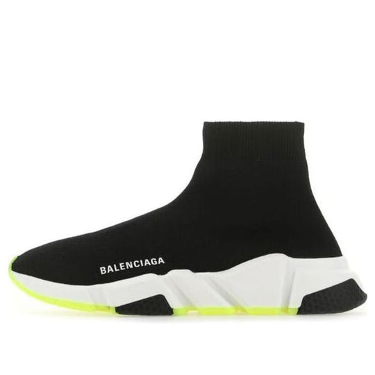 (WMNS) Balenciaga Speed Sneaker 'Black Neon Yellow' 587280W2DB91016