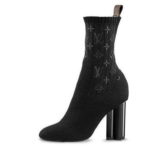 (WMNS) LOUIS VUITTON Silhouette Ankle Boots 'Black with Logo Monogram' 1A3MIW