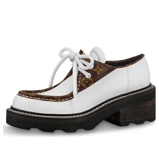 (WMNS) LOUIS VUITTON Beaubourg Platform Derby Shoes 'White' 1A5SNU