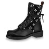 (WMNS) LOUIS VUITTON Metropolis Flat Ranger Boots 'Black with White Monogram' 1A95Z4