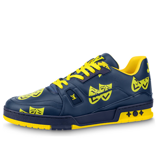 LOUIS VUITTON Trainer Sneakers 'Blue with Yellow' 1AA77K
