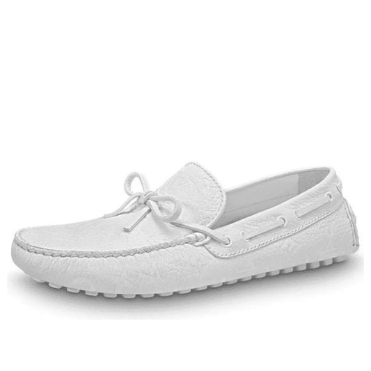 LOUIS VUITTON Arizona Moccasin Shoes 'White Logo Monogram' 1A5Y93