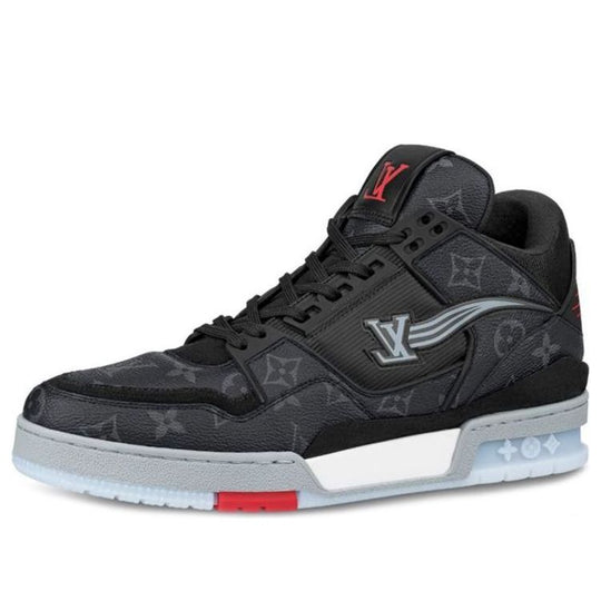 LOUIS VUITTON Trainer Sneakers 'Black Monogram Red' 1A8AAA