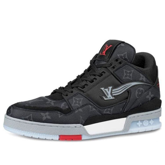 LOUIS VUITTON Trainer Sneakers 'Black Monogram Red' 1A8AAA