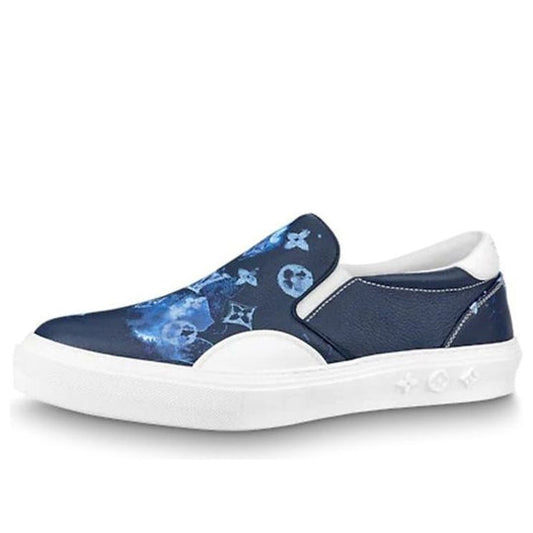 LOUIS VUITTON Ollie Slip-On Sneakers 'Denim Monogram' 1A8SN7