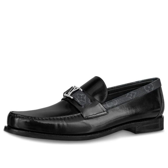 LOUIS VUITTON Major Loafers 'Black with Monogram Deco' 1A7VZ1