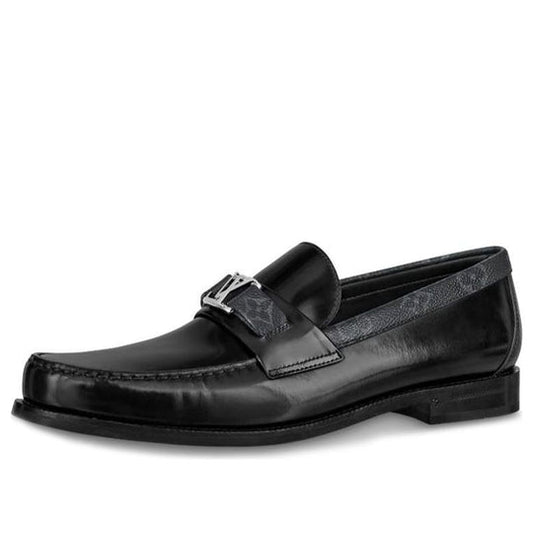 LOUIS VUITTON Major Loafers 'Black with Monogram Deco' 1A7VZ1