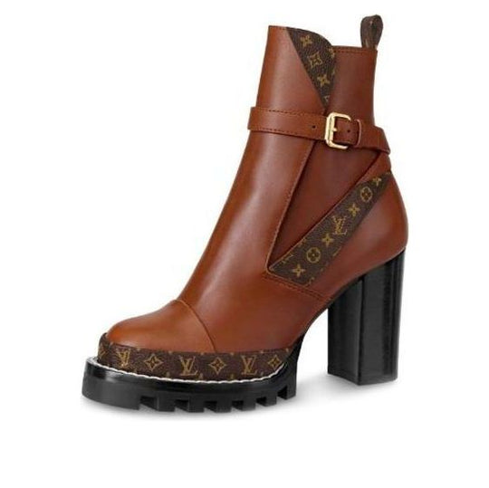 (WMNS) LOUIS VUITTON LV Star Trail Ankle Boots 'Brown' 1A5BHK