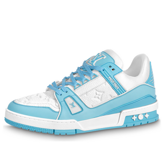 LOUIS VUITTON LV Trainers 'White Monogram Blue' 1ABOFI