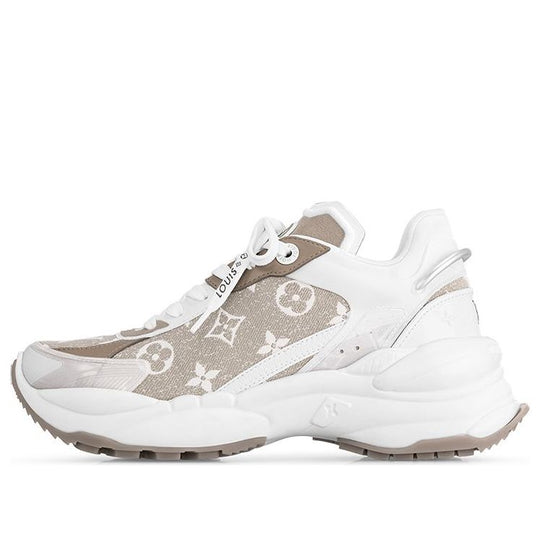 (WMNS) LOUIS VUITTON Run 55 Sneakers 'Beige Monogram with Brown White' 1AC28C