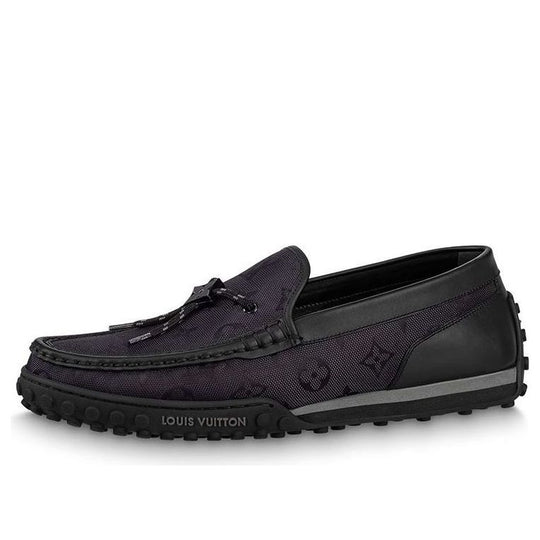 LOUIS VUITTON Racer Moccasins Shoes 'Black Mesh Monogram' 1ABMJG
