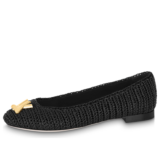 (WMNS) LOUIS VUITTON LV Nina Flat Ballerina Shoes 'Black' 1ABDLD