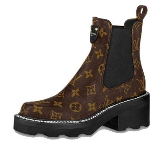 (WMNS) LOUIS VUITTON LV Beaubourg Ankle Boots 'Brown Monogram' 1A8QCL