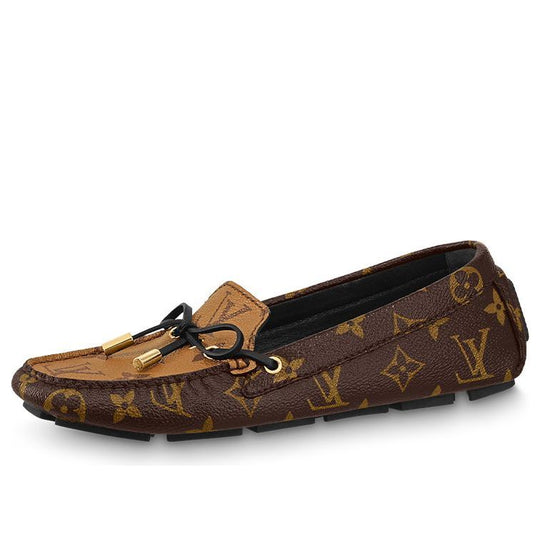 (WMNS) LOUIS VUITTON Gloria Flat Loafers 'Brown Monogram with Black' 1ABV2A