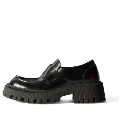 Balenciaga Tractor Loafer Shoes 'Black Smooth Calfskin' 760433WA8E91000