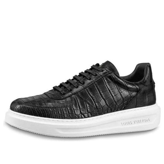 LOUIS VUITTON Beverly Hills Sneakers 'Black Croc' 1A49TM