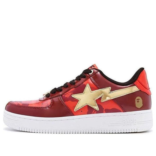 A BATHING APE Bape STA CNY Leather Low 'Red' 1J22-191-003-RED