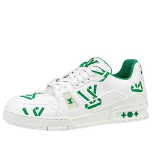 LOUIS VUITTON LV Trainer Sneakers 'White Green' 1AAGXF