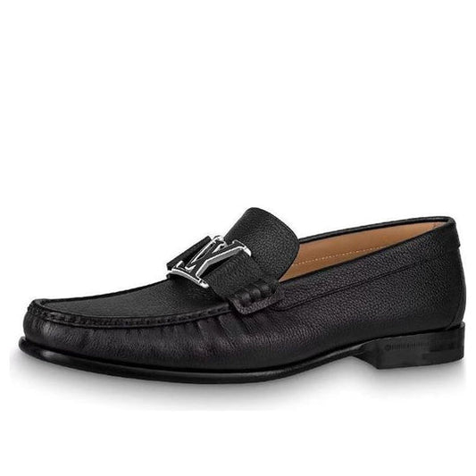 LOUIS VUITTON Montaigne Loafers 'Black with Silver Plate' 1A8IFN