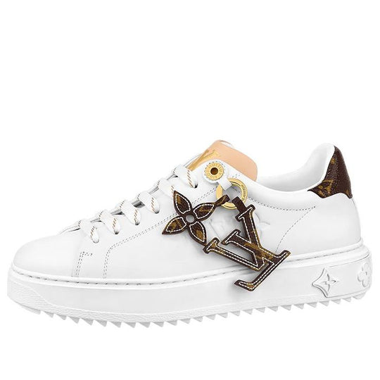 (WMNS) LOUIS VUITTON Time Out Sneakers 'White with Brown Monogra' 1ABB4A