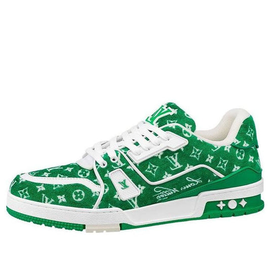 LOUIS VUITTON LV Trainer Sneakers 'Green Monogram' 1ABFSA