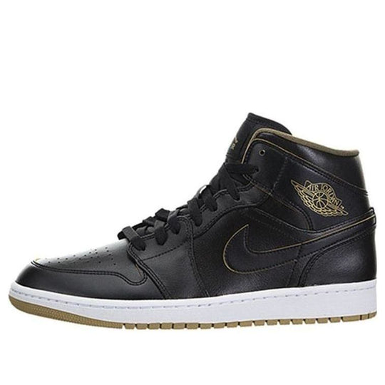 Air Jordan 1 Mid 'Black Gold' 554724-042