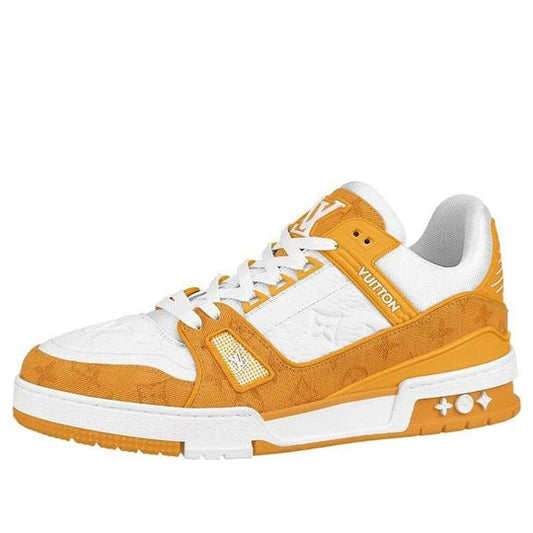 LOUIS VUITTON LV Trainers 'White with Orange Monogram' 1A9JHB