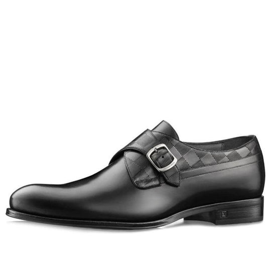LOUIS VUITTON Haussmann Buckle Shoes 'Black' 1A2BFY