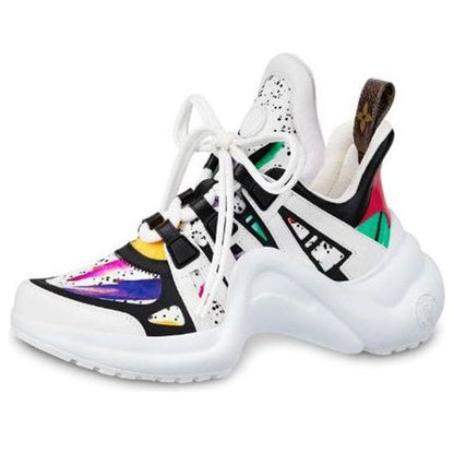 (WMNS) LOUIS VUITTON Archlight Calfskin Printing Sneakers White 1A58BA