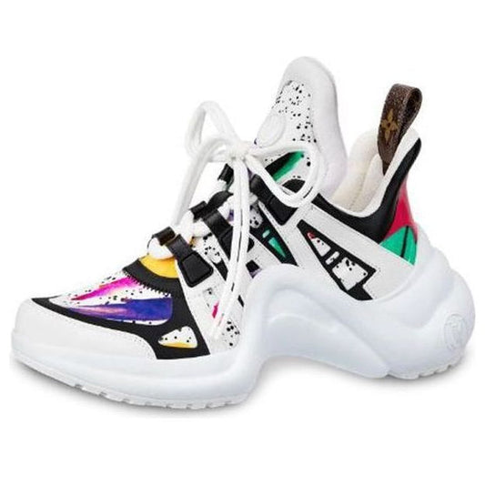 (WMNS) LOUIS VUITTON Archlight Calfskin Printing Sneakers White 1A58BA